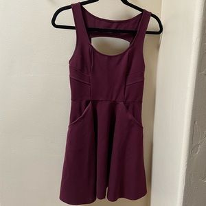 Urban outfitters burgundy fit and flare dress